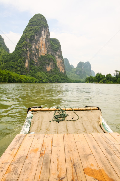 Stock photo: Bamboo rafting li river china