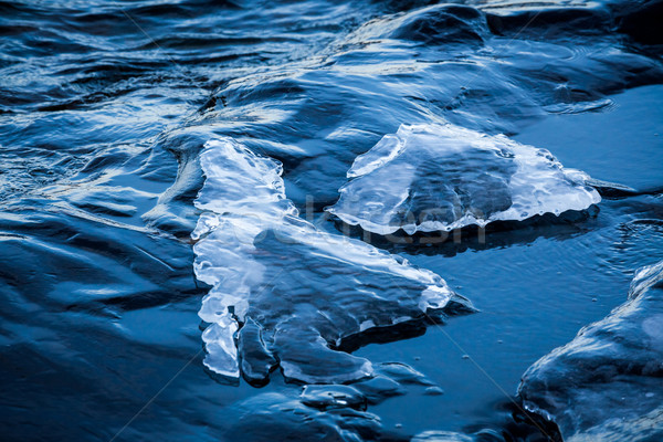 Pieces of ice at lakeside Stock photo © Juhku