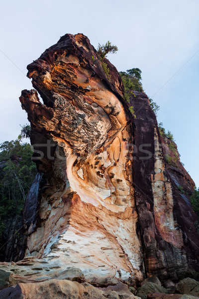 Beautiful sandstone rock at beach Stock photo © Juhku