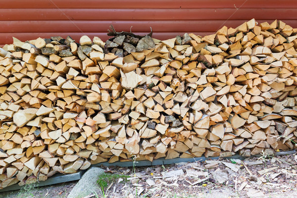 Stockfoto: Brandhout · buiten · zomer · cabine · bos