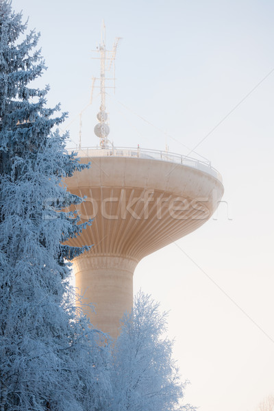 Water tower in cold winter weather Stock photo © Juhku