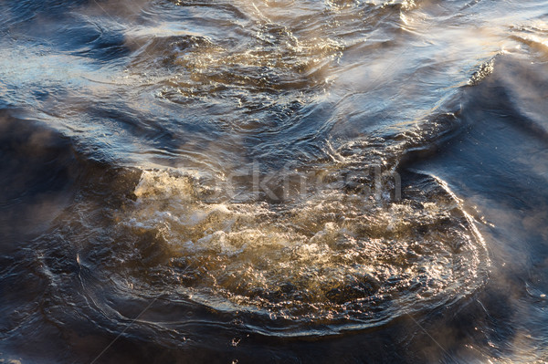 Stok fotoğraf: Su · buhar · yüzey · soğuk · buz · gibi · güneşli