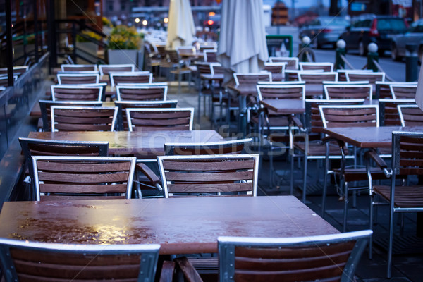 Empty bar terrace at night Stock photo © Juhku