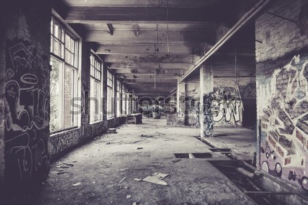 Old abandoned factory hall Stock photo © Juhku