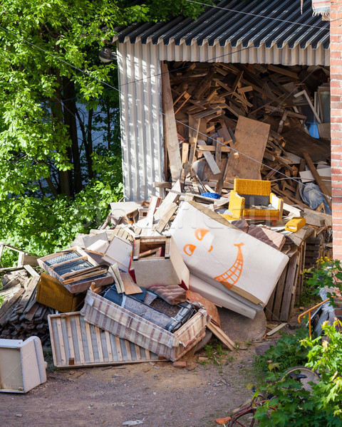 Funny broken furnitures trash pile Stock photo © Juhku