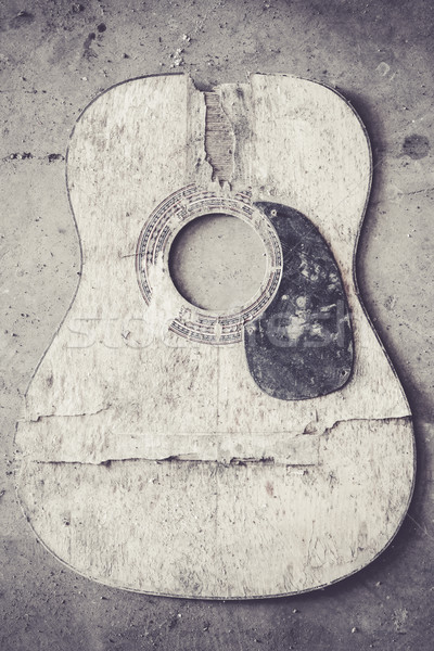 Broken acoustic guitar Stock photo © Juhku