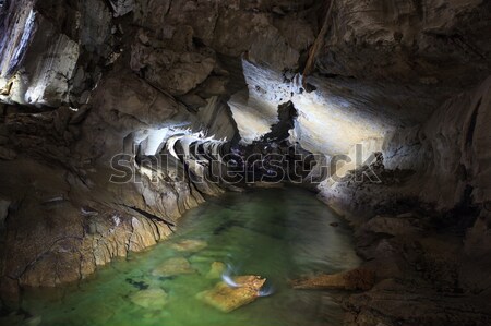 Podziemnych rzeki jaskini parku borneo Malezja Zdjęcia stock © Juhku