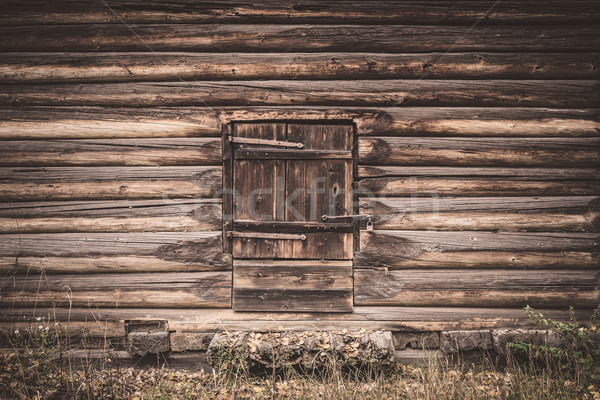 Starych stodoła drzwi zamknięte budynku Zdjęcia stock © Juhku