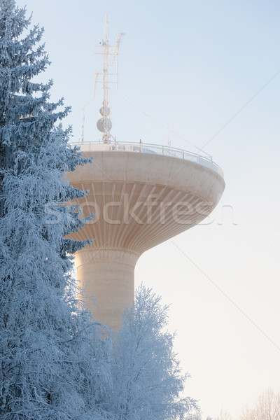 Water tower in cold winter weather Stock photo © Juhku