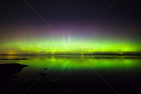 фары озеро Финляндия красивой Аврора Сток-фото © Juhku