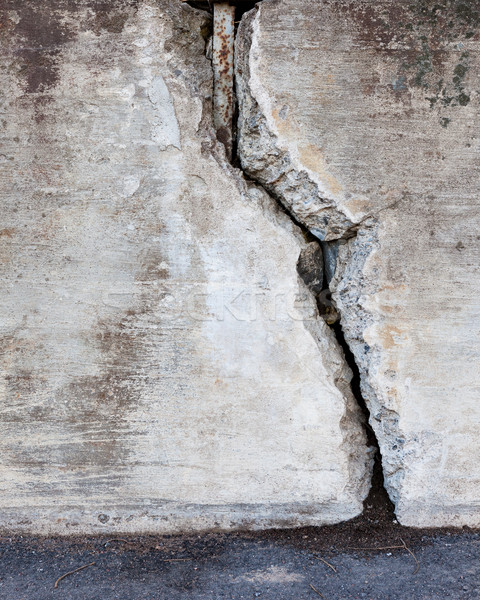 Grande rachar concreto parede velho confuso Foto stock © Juhku