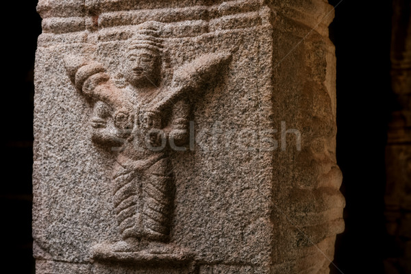 Dekorativ Stein Säule Ruinen Indien Stadt Stock foto © Juhku