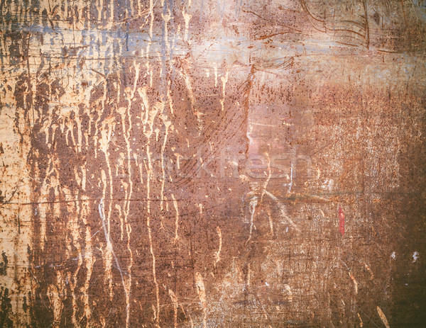 Rusty texture with dripping paint Stock photo © Juhku
