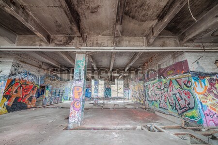 Old abandoned factory hall Stock photo © Juhku