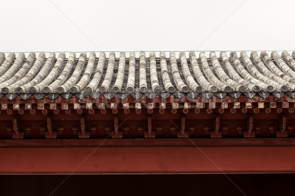 Çin çatı dekorasyon ev ahşap seyahat Stok fotoğraf © Juhku