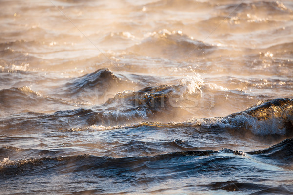 [[stock_photo]]: Eau · vapeur · surface · froid · glaciale · ensoleillée