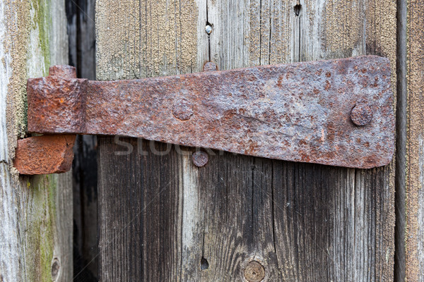 Old rusty hinge Stock photo © Juhku