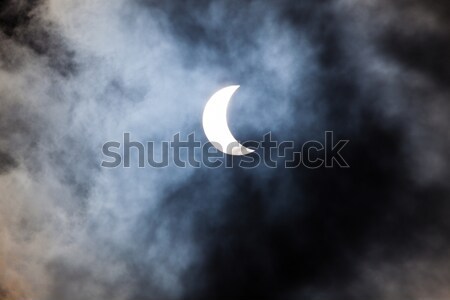 Güneş tutulma bulutlar gökyüzü güneş doğa Stok fotoğraf © Juhku