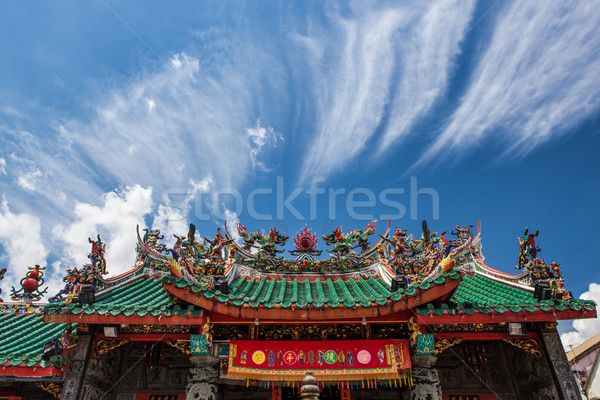 Chinese temple roof Stock photo © Juhku