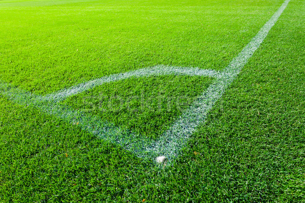 Colţ teren de fotbal verde fotbal fundal echipă Imagine de stoc © Juhku