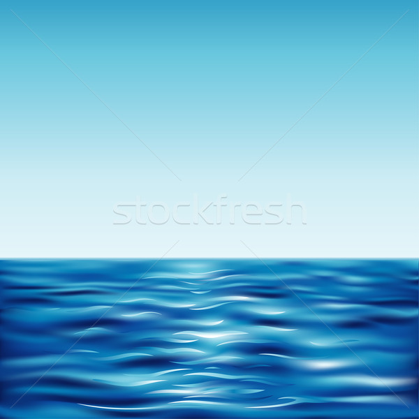 Albastru mare cer senin peisaj marin Imagine de stoc © jul-and