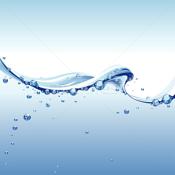 Víz hullám buborékok szerkeszthető kék ital Stock fotó © jul-and