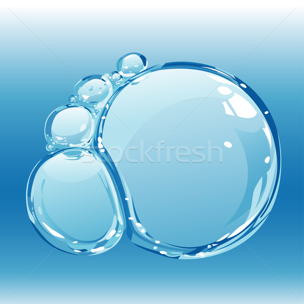 Foto stock: Grupo · agua · burbujas · azul · limpio · fresco