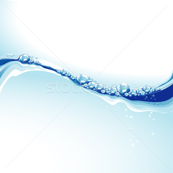 Wasser Welle Blasen abstrakten editierbar blau Stock foto © jul-and