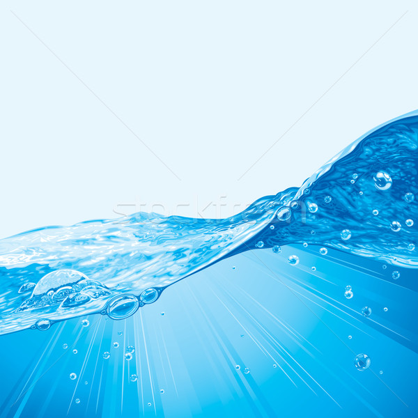Wasser Welle Blasen abstrakten Sonnenlicht editierbar Stock foto © jul-and