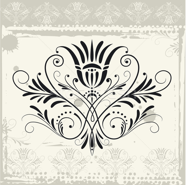 Floral ornamento grunge papel diseno fondo Foto stock © jul-and