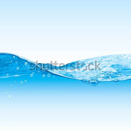 Stock photo: Water Wave Background With Bubbles