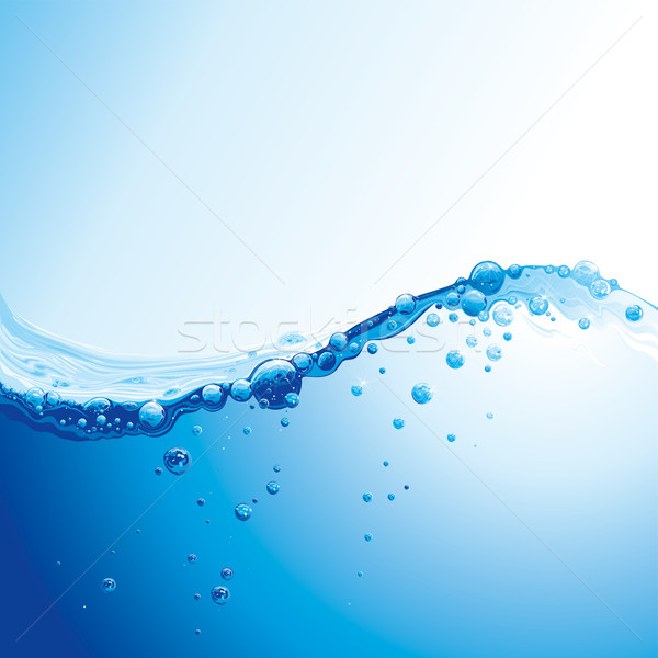 Stock foto: Wasser · Welle · Blasen · editierbar · abstrakten · Meer