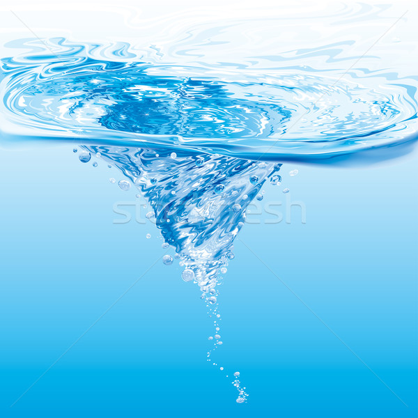 Víz örvény víztükör szerkeszthető absztrakt kék Stock fotó © jul-and