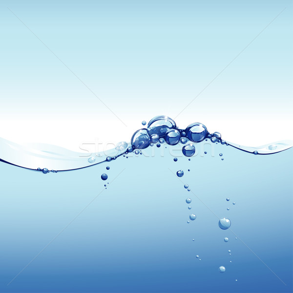 Su dalga kabarcıklar düzenlenebilir mavi içmek Stok fotoğraf © jul-and
