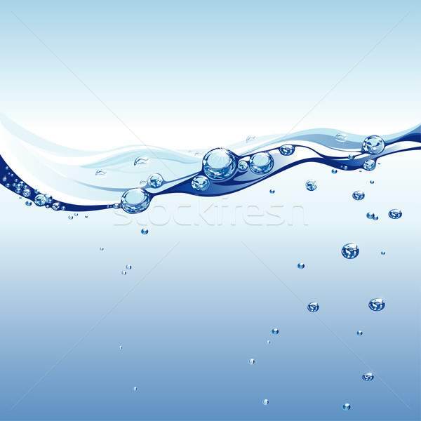 Wasser Welle Blasen editierbar blau trinken Stock foto © jul-and