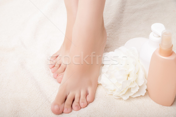 care for beautiful woman legs.  Stock photo © julenochek