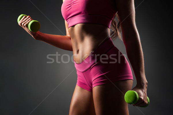 Termény női edz nő rózsaszín rövid Stock fotó © julenochek