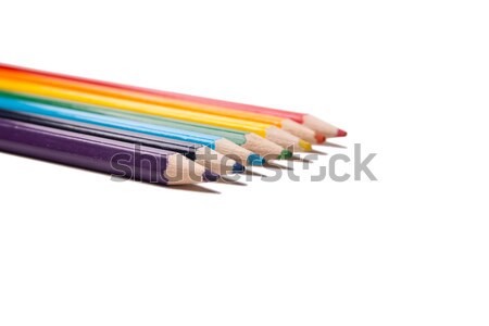 Colour pencils isolated on white background  Stock photo © julenochek