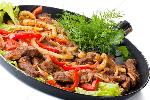 Stock photo: traditional mexican beef fajitas