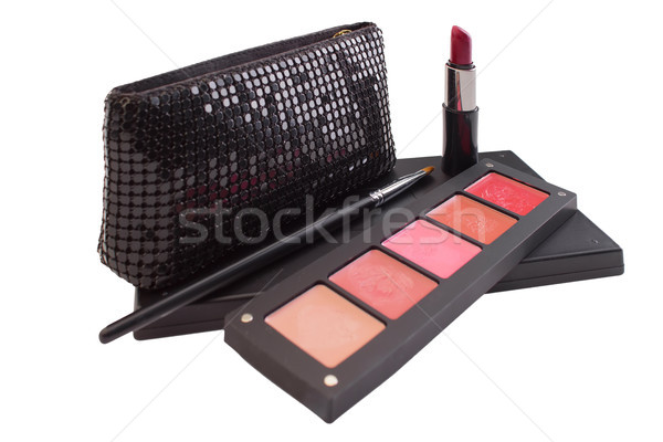 Make up bag with cosmetics isolated on white Stock photo © julenochek