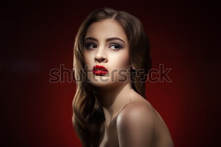 Sensual model with eyes closed Stock photo © julenochek
