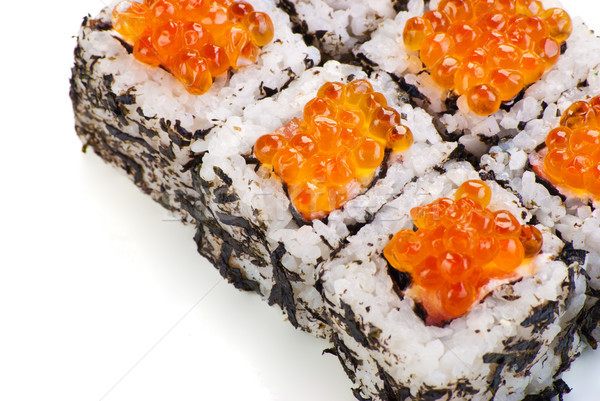 Traditional Japanese sushi on white background Stock photo © julenochek