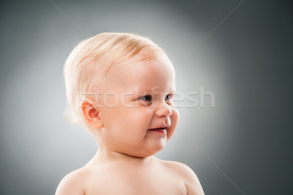 Sorridente bebê retrato bonitinho longe Foto stock © julenochek