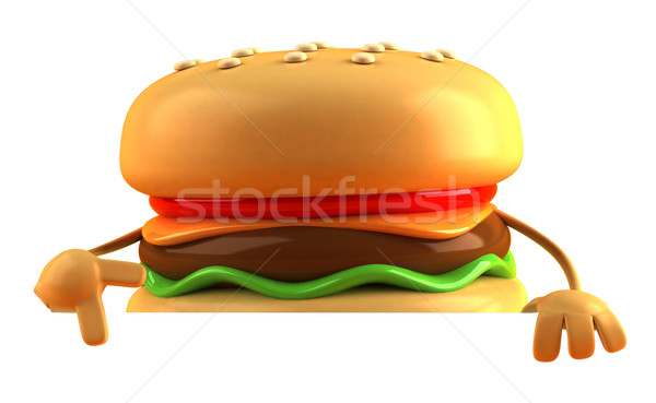 Hamburger Essen Brot Fleisch Fett Essen Stock foto © julientromeur