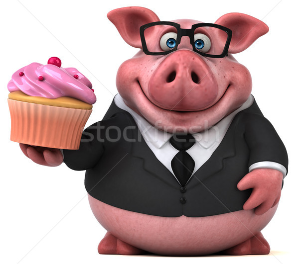 Stock foto: Spaß · Schwein · 3D-Darstellung · Anzug · Bauernhof · Shirt