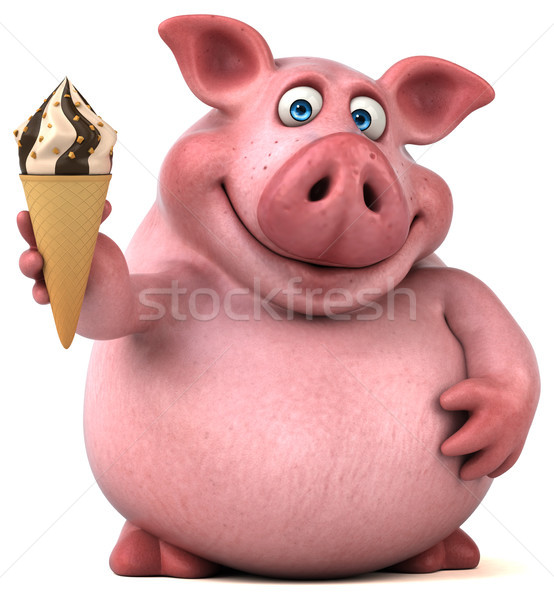 Fun pig - 3D Illustration Stock photo © julientromeur