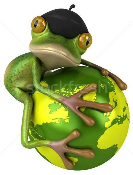 樂趣 青蛙 綠色 行星 熱帶 3D 商業照片 © julientromeur