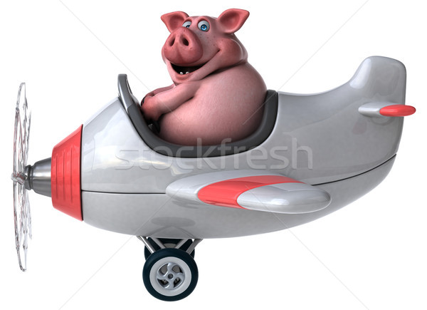 Amusement porc 3d illustration ferme animaux rose [[stock_photo]] © julientromeur