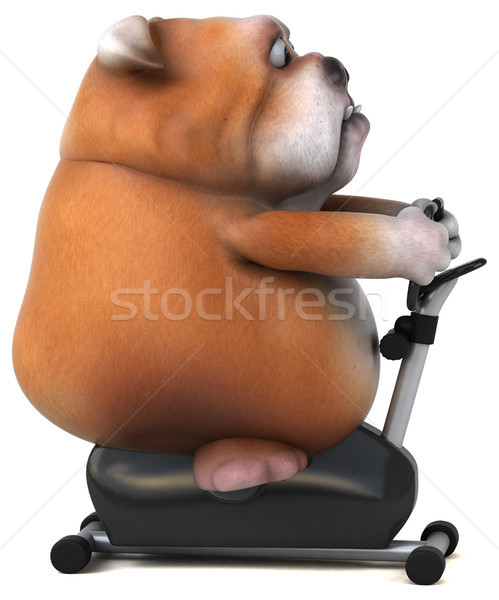 Stock photo: Fun bulldog - 3D Illustration