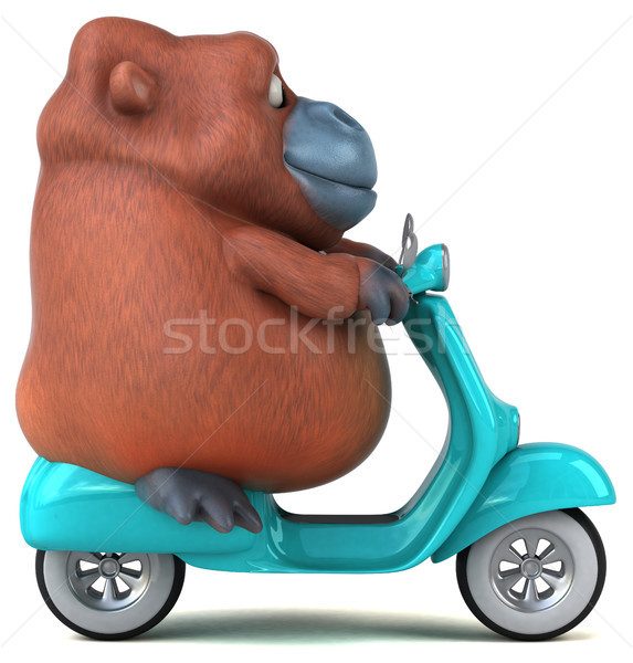 Distracţie ilustrare 3d model artă bicicletă maimuţă Imagine de stoc © julientromeur